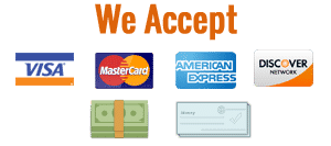We Accept The Following Forms of Payment